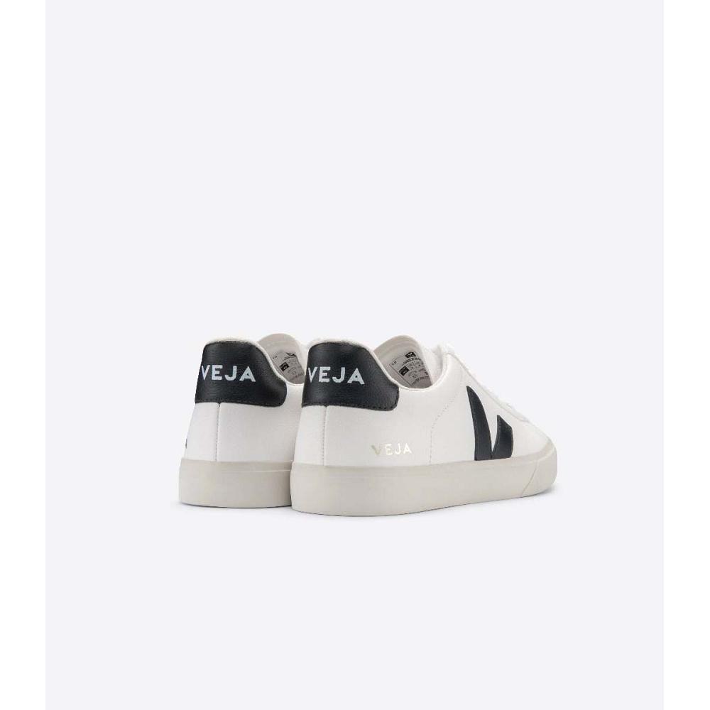 Veja CAMPO CHROMEFREE Low Tops Sneakers Dames White/Black | BE 592LIS